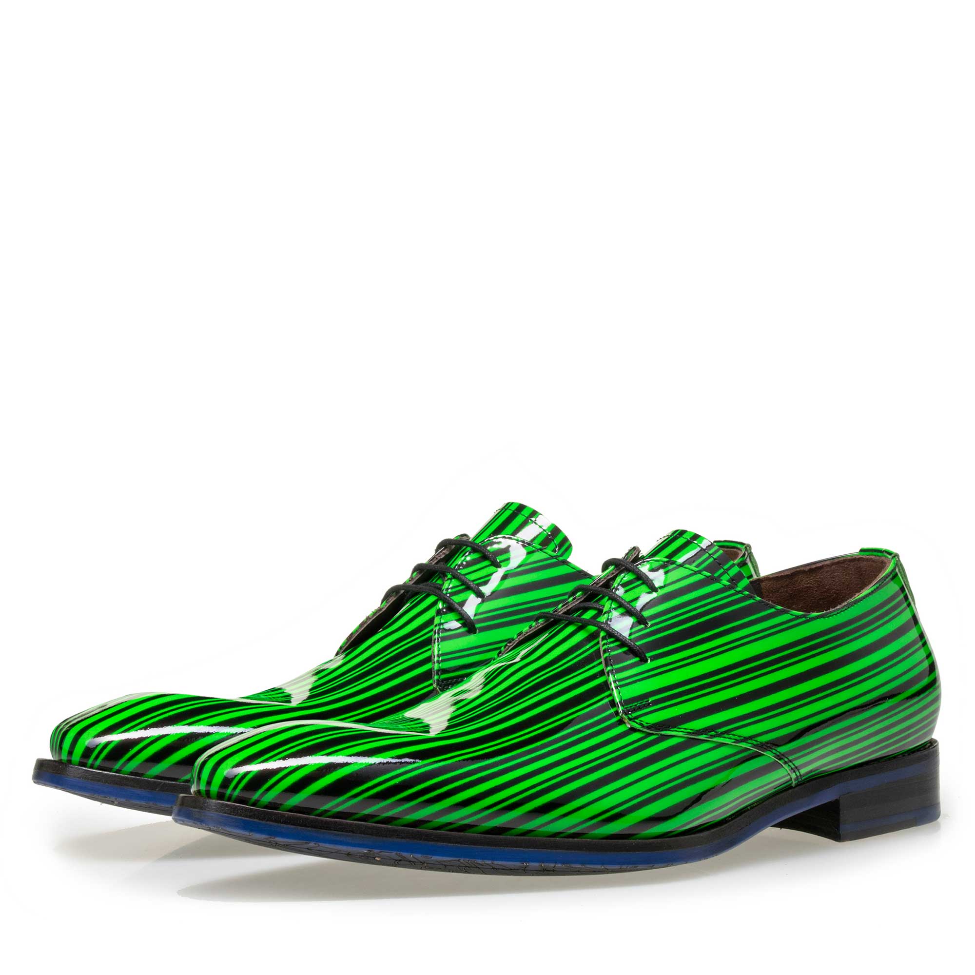 18032/01 - Floris van Bommel Premium grüner Herren Lack Schnürschuh 18032/01 - Floris van Bommel Premium grüner Herren Lack Schnürschuh