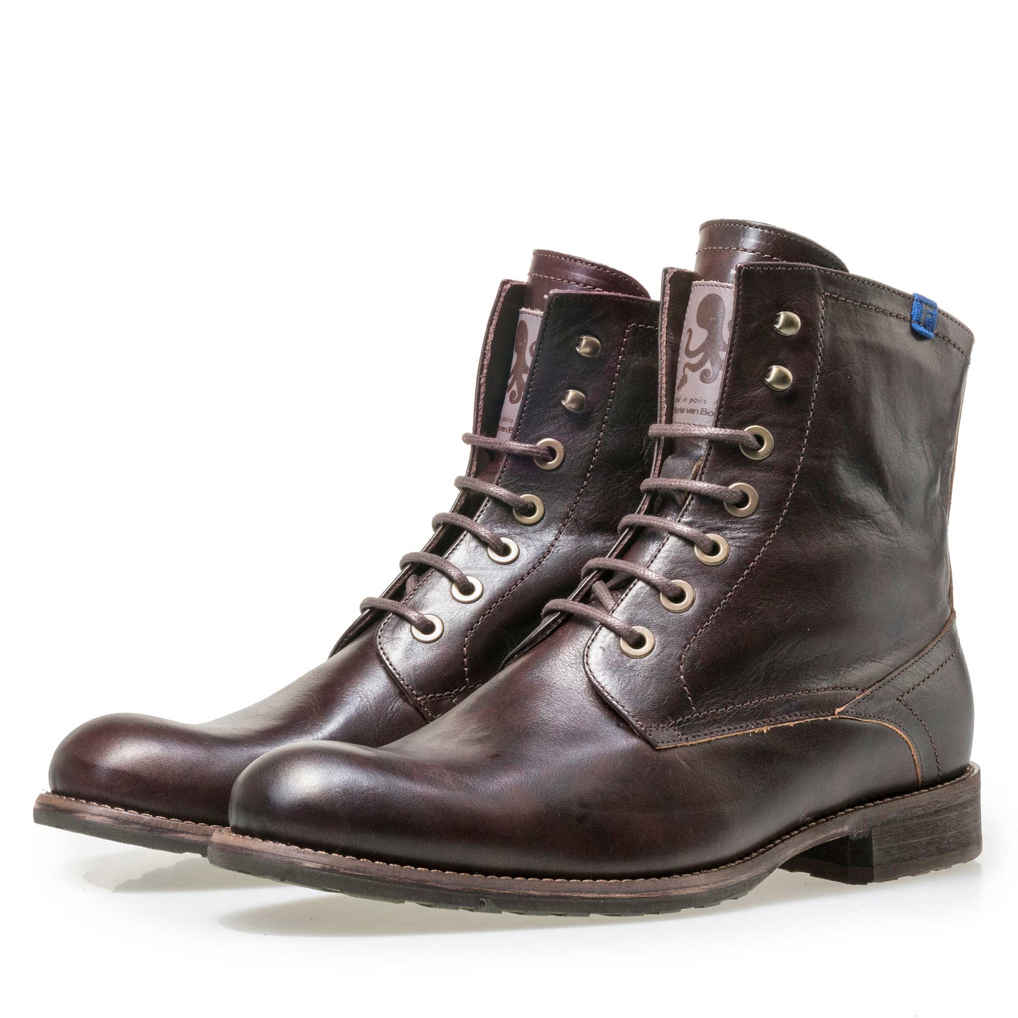 10751/08 - Floris van Bommel brauner Herren Leder Schnürstiefel 10751/08 - Floris van Bommel brauner Herren Leder Schnürstiefel