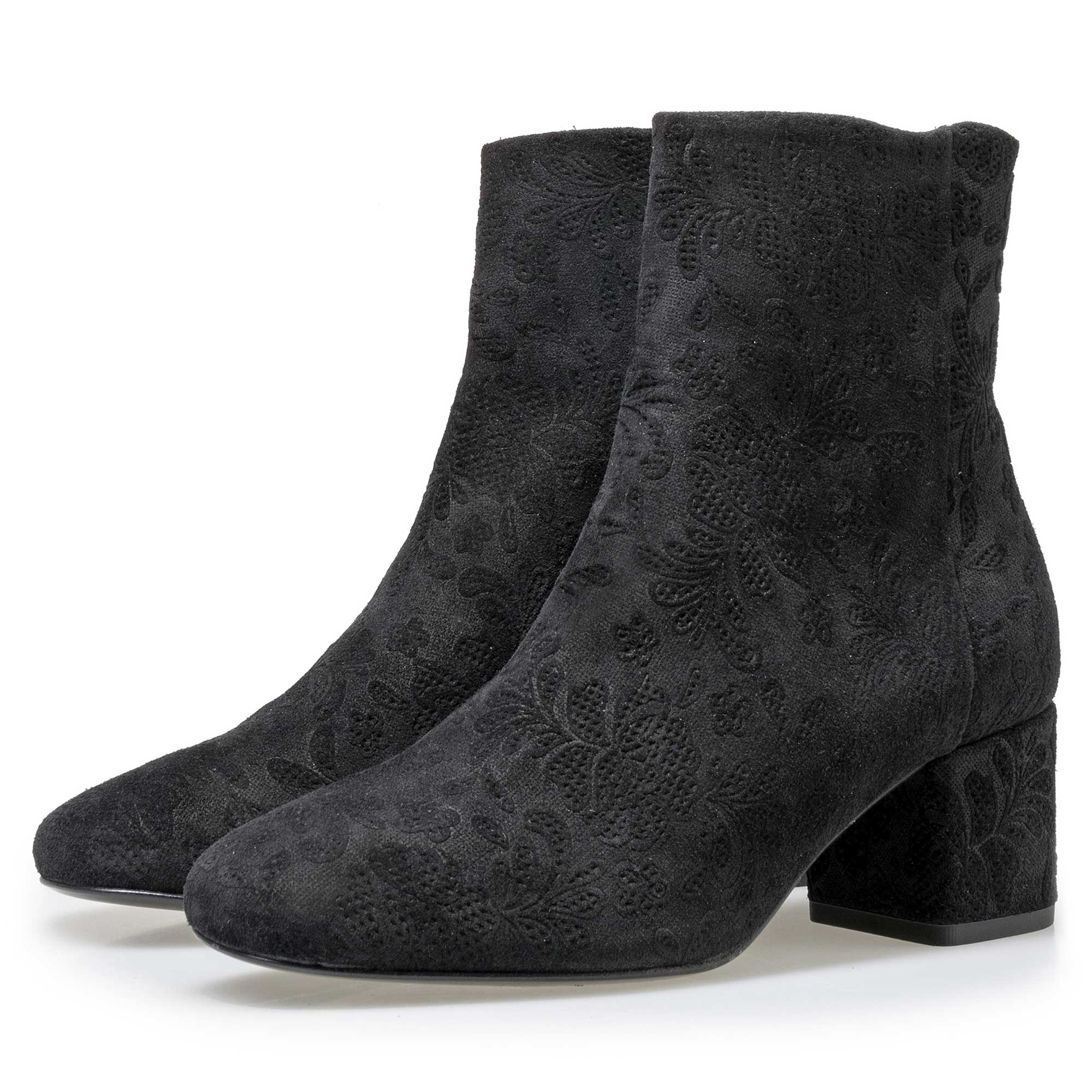 85188/00 - Floris van Bommel schwarze Wildleder Stiefelette 85188/00 - Floris van Bommel schwarze Wildleder Stiefelette