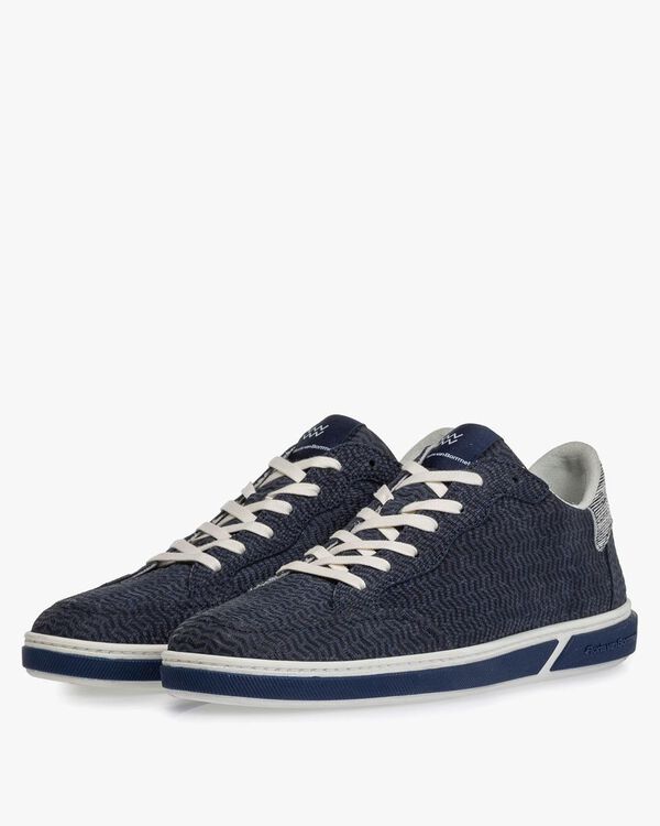 Sneaker nubuck leather blue