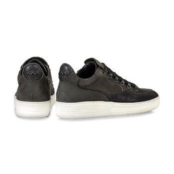 Sneaker Nubukleder dunkelgr&uuml;n