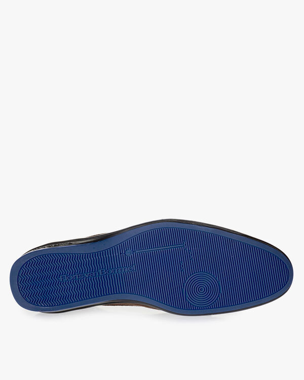 Brown suede leather lace boot