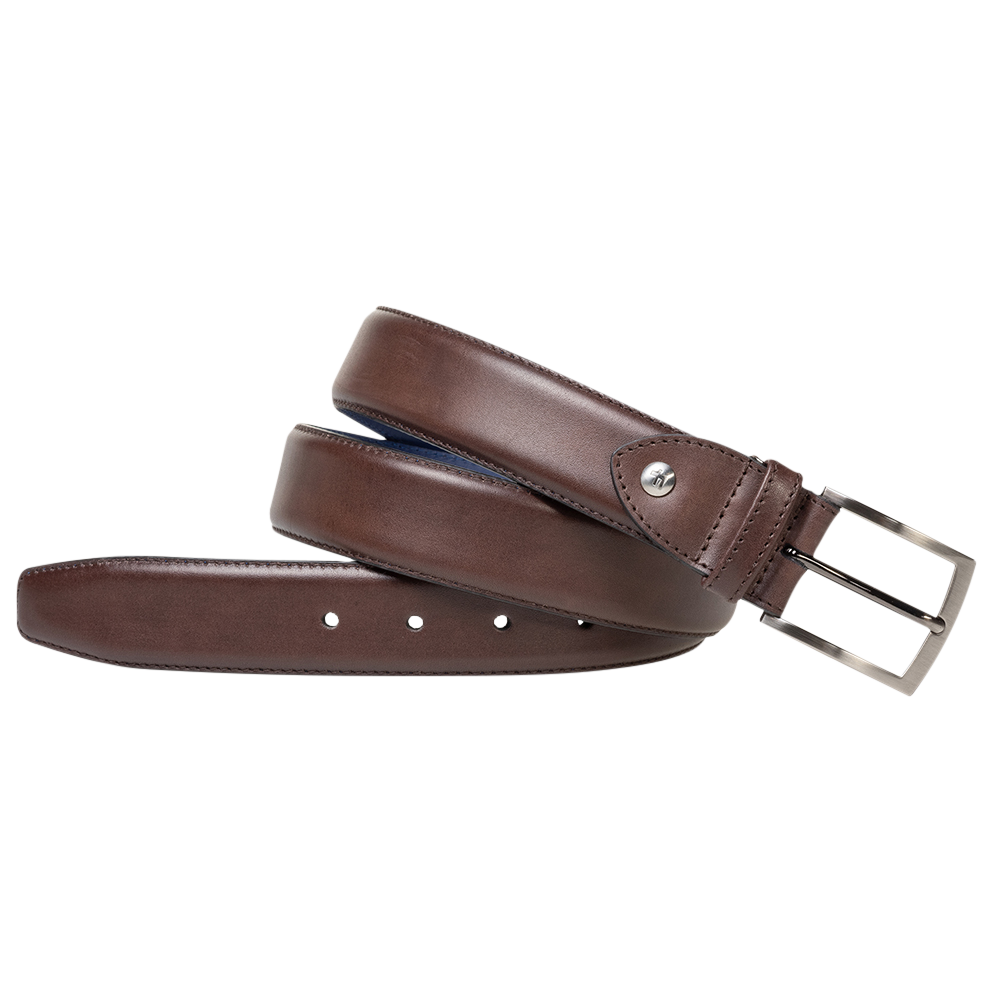 Beltiscool Herren-Gürtel Aus Massivem Leder – Vintage-Look Mit Nieten, 38 Mm Breit