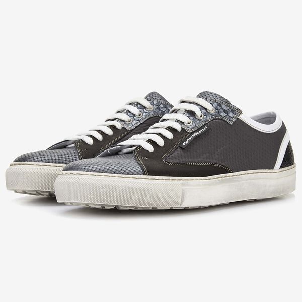 Floris van Bommel grauer Leder-Herren-Sneaker