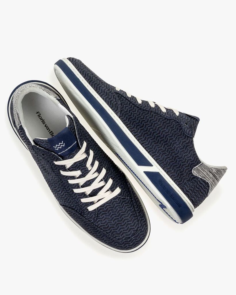 Sneaker nubuck leather blue