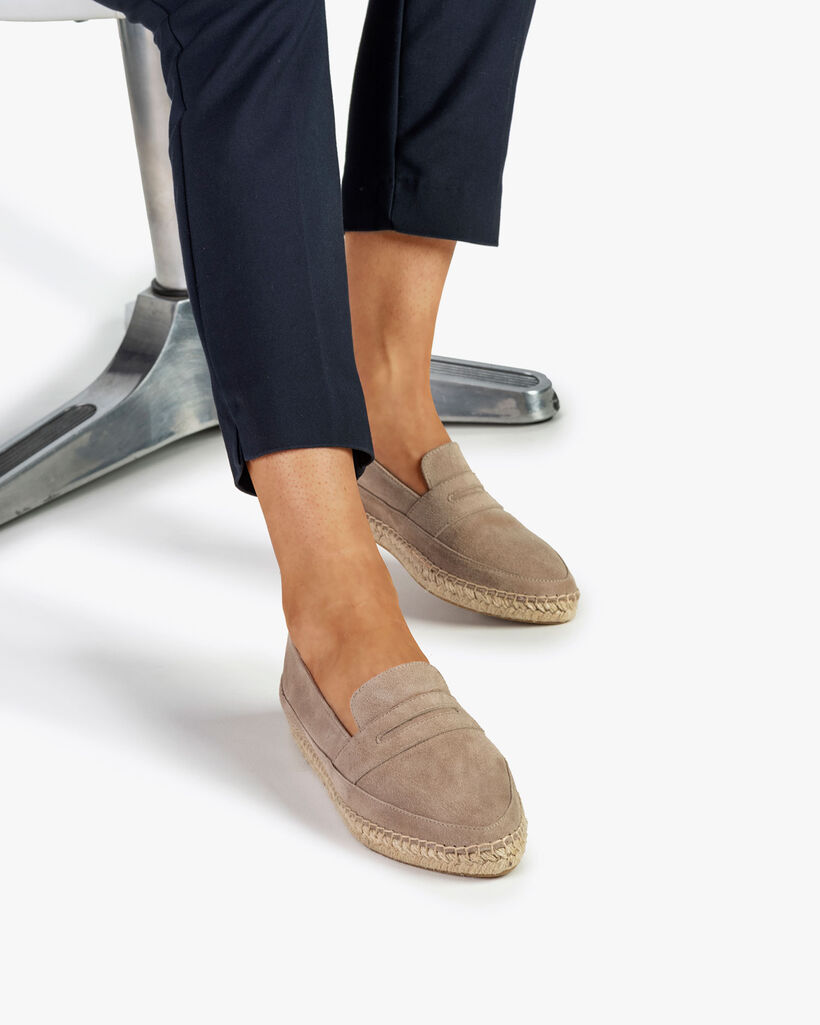 Espadrille Wildleder sandfarben