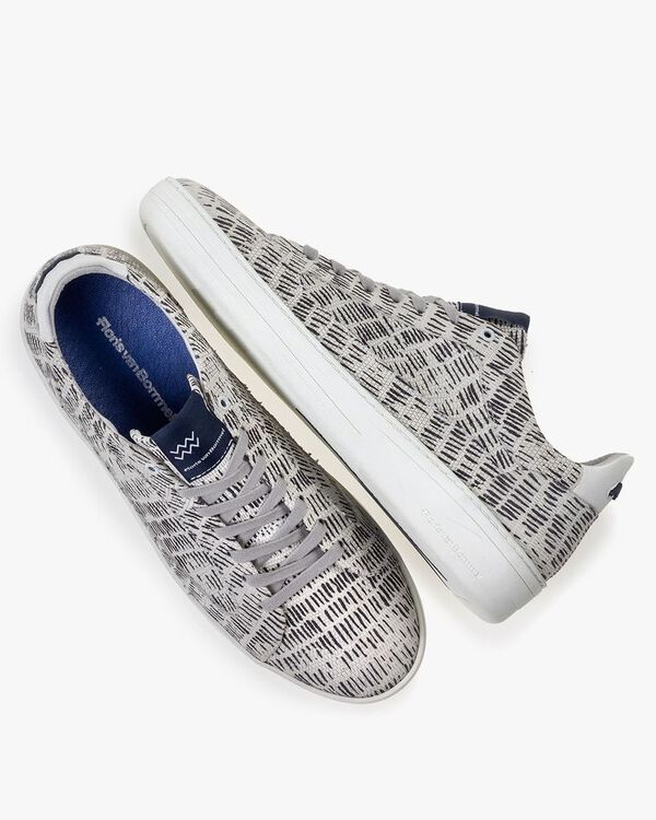 Sneaker Nubukleder schwarz-wei&szlig;