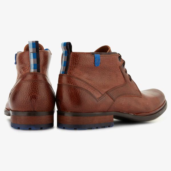 Floris van Bommel Cognacbraune Herren Schnürstiefel
