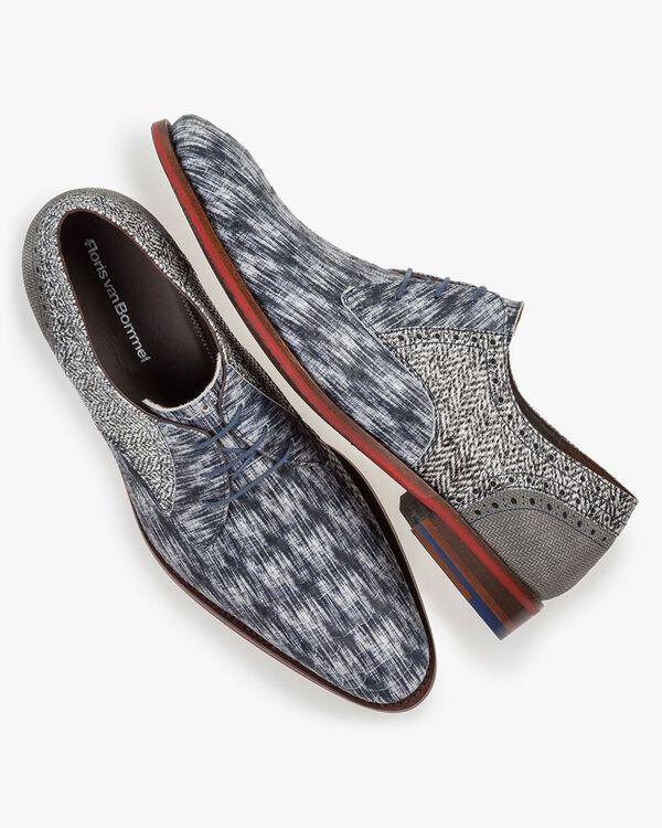 Schn&uuml;rschuh schwarz-wei&szlig;