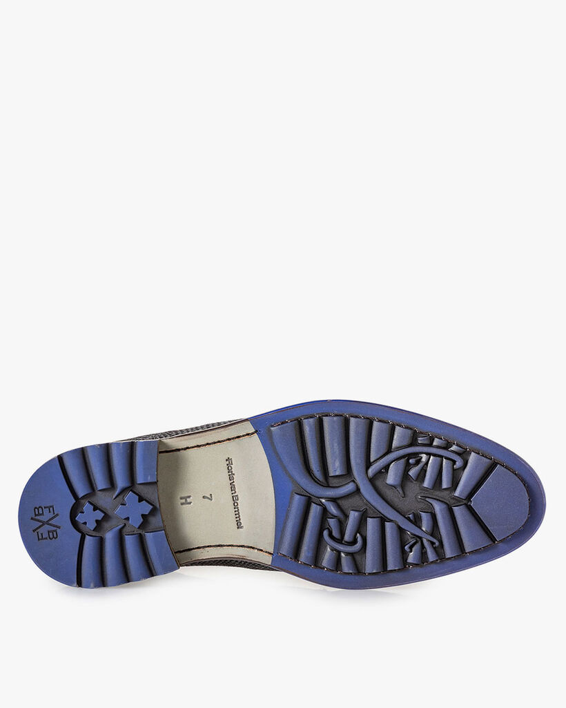 Schn&uuml;rstiefel grau mit Print