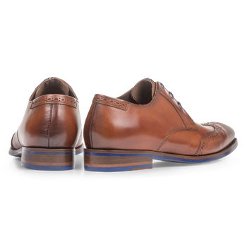 Cognac-coloured lace shoe