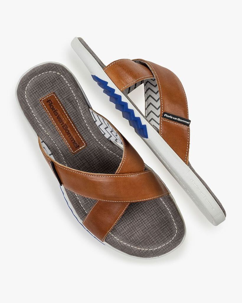 Slipper Kalbsleder cognac
