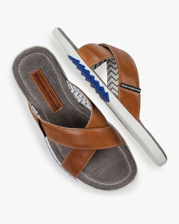 Slipper Kalbsleder cognac
