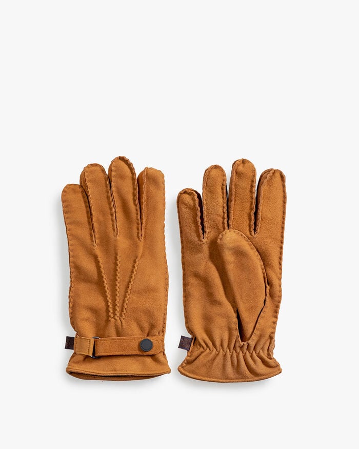 Gloves suede cognac