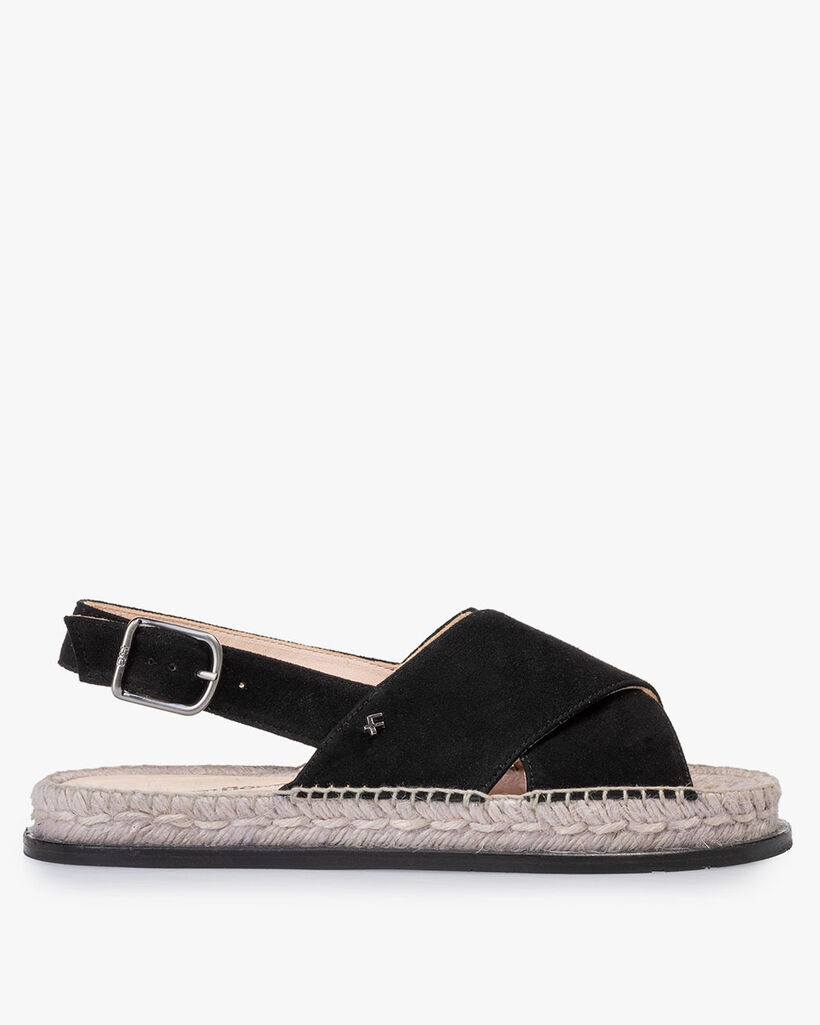 Sandale Wildleder schwarz