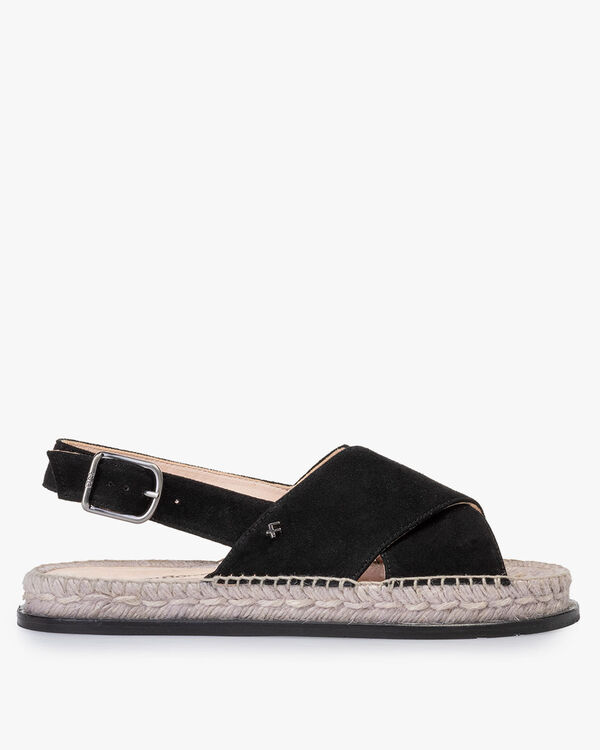 Sandale Wildleder schwarz