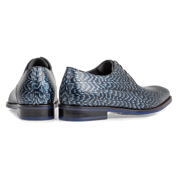 Schn&uuml;rschuh metallic blau