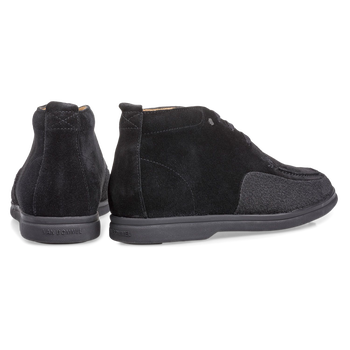 Mid-high suede leather lace boot