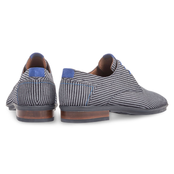 Blue suede leather lace shoe