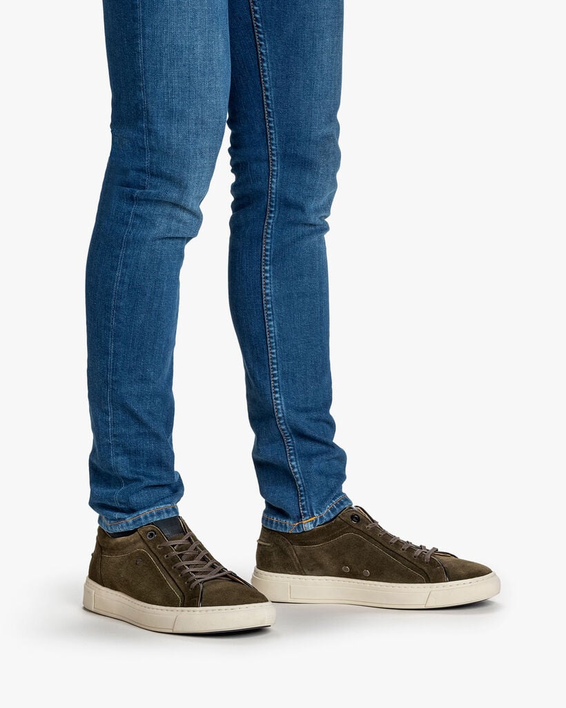 Sneaker Wildleder dunkelgr&uuml;n