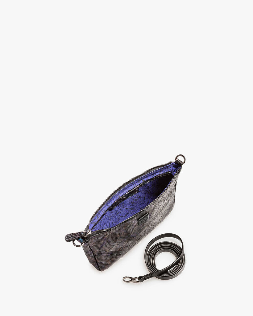 Bag croco print blue