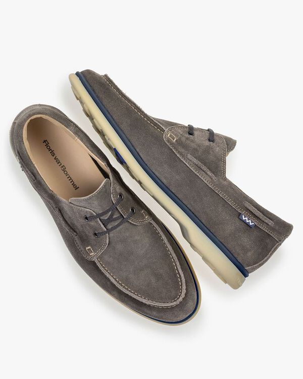 Bootsschuh Wildleder dunkelgrau