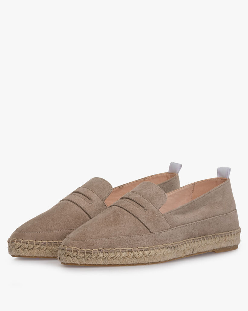 Espadrille Wildleder sandfarben