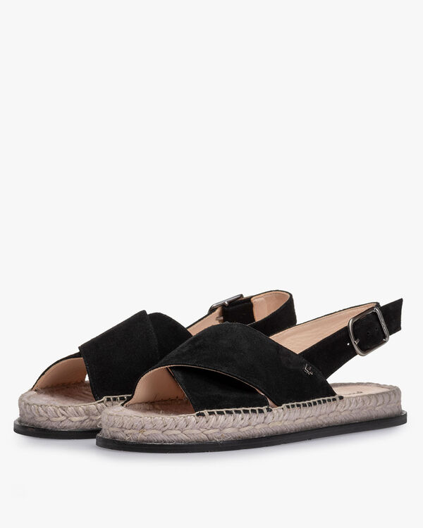 Sandale Wildleder schwarz