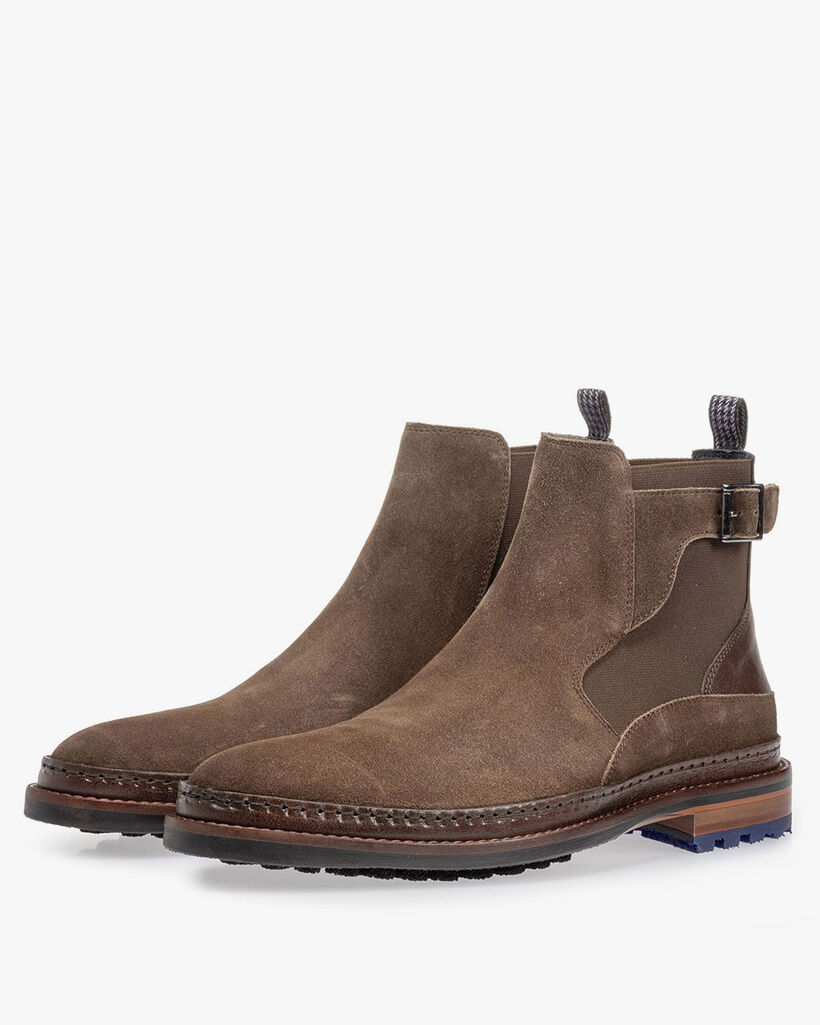 Chelsea Boot Wildleder dunkel taupefarben