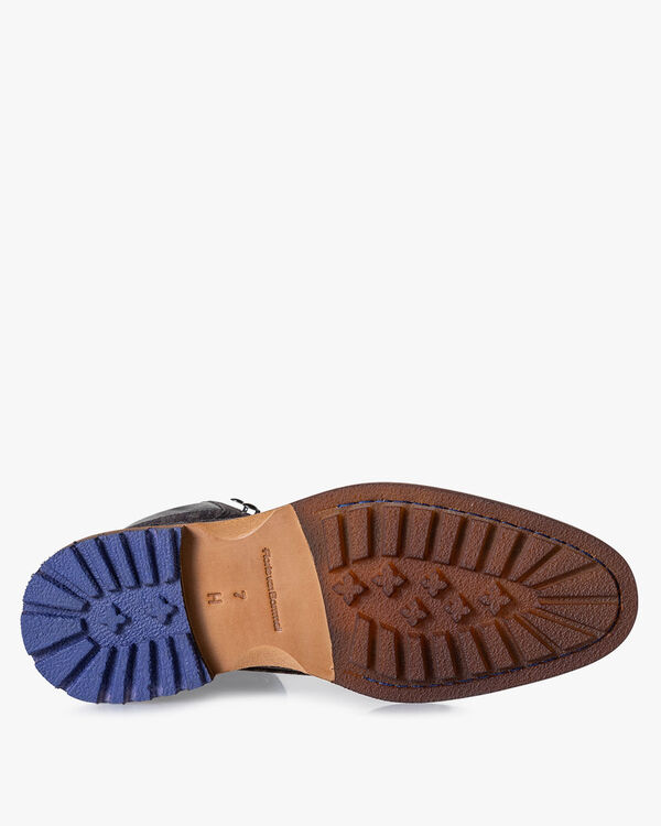 Lace boot suede dark grey