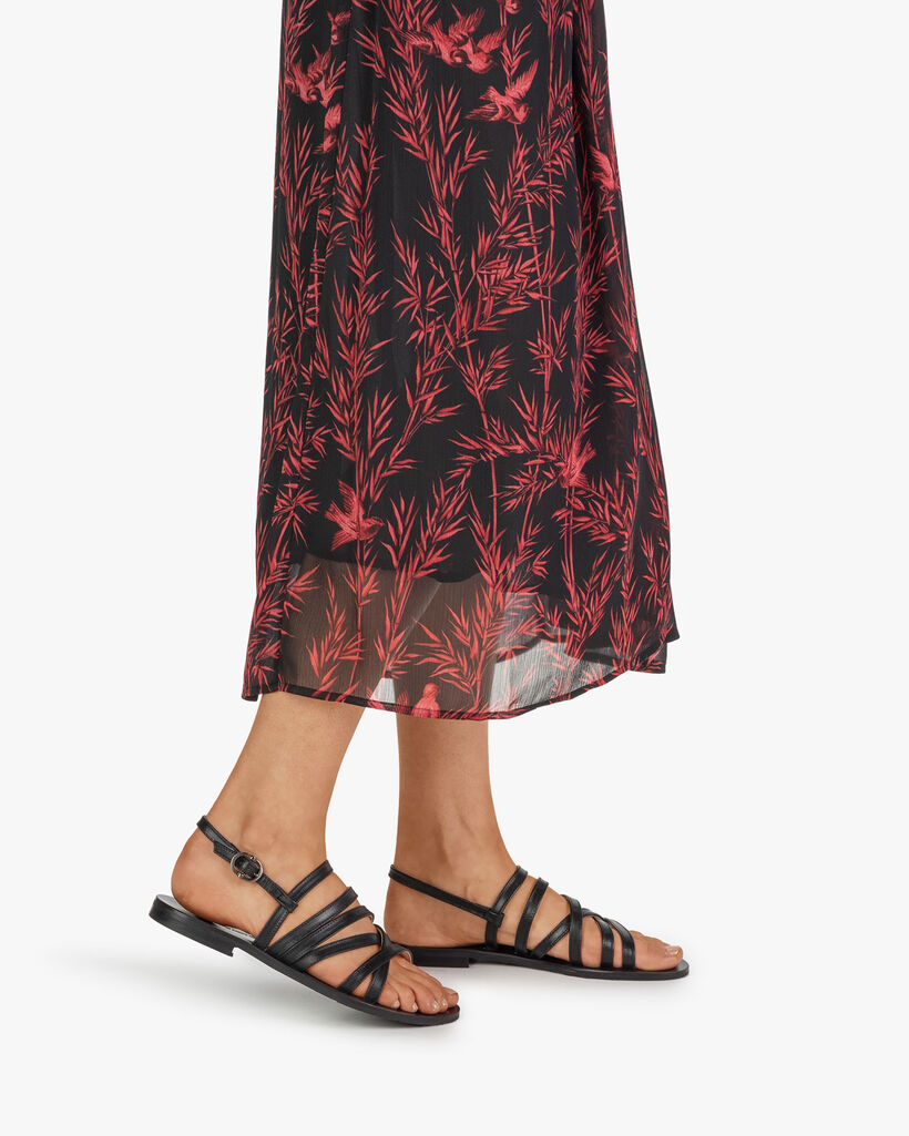 Sandal calf leather black