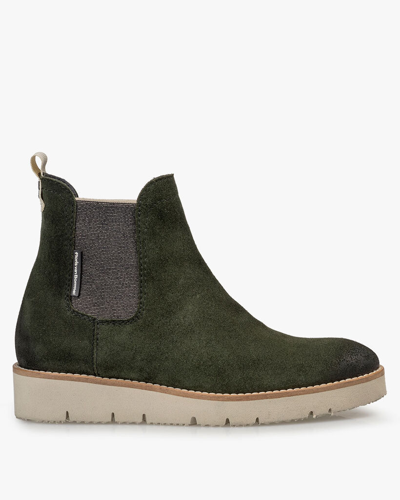 Chelsea Boot Wildleder gr&uuml;n