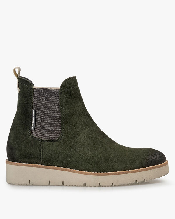 Chelsea Boot Wildleder gr&uuml;n