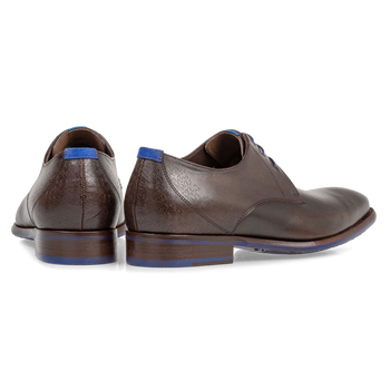 Lace shoe calf leather dark brown