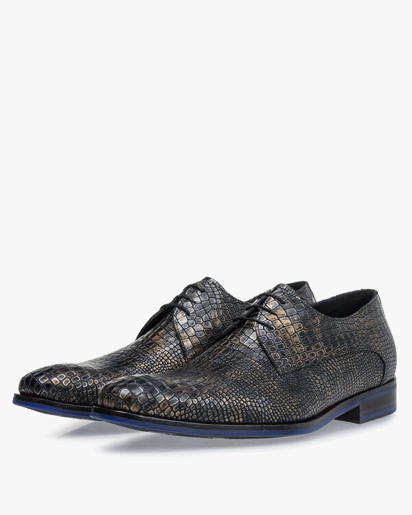 Schn&uuml;rschuh metallic bronze