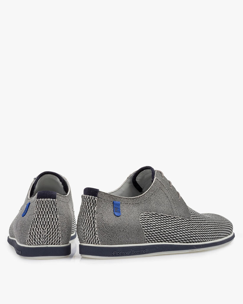 Schn&uuml;rschuh grau Wildleder