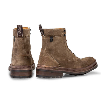 Schn&uuml;rstiefel Wildleder sandfarben