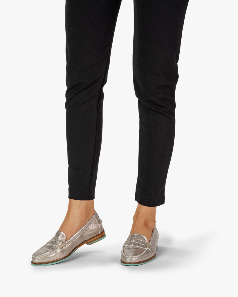 Loafer metallic taupe