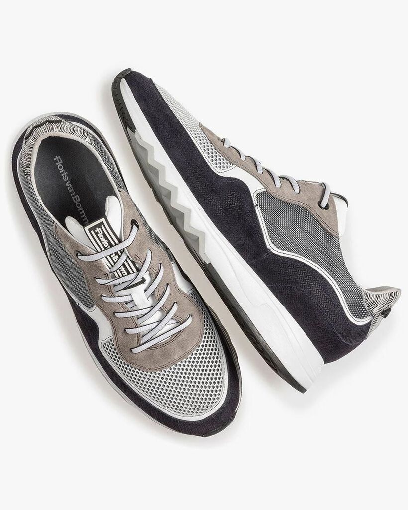Grau-schwarzer Wildleder-Sneaker
