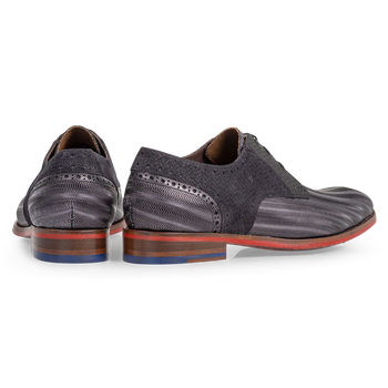 Schn&uuml;rschuh metallic schwarz