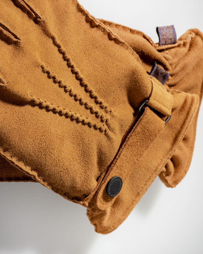 Gloves suede cognac