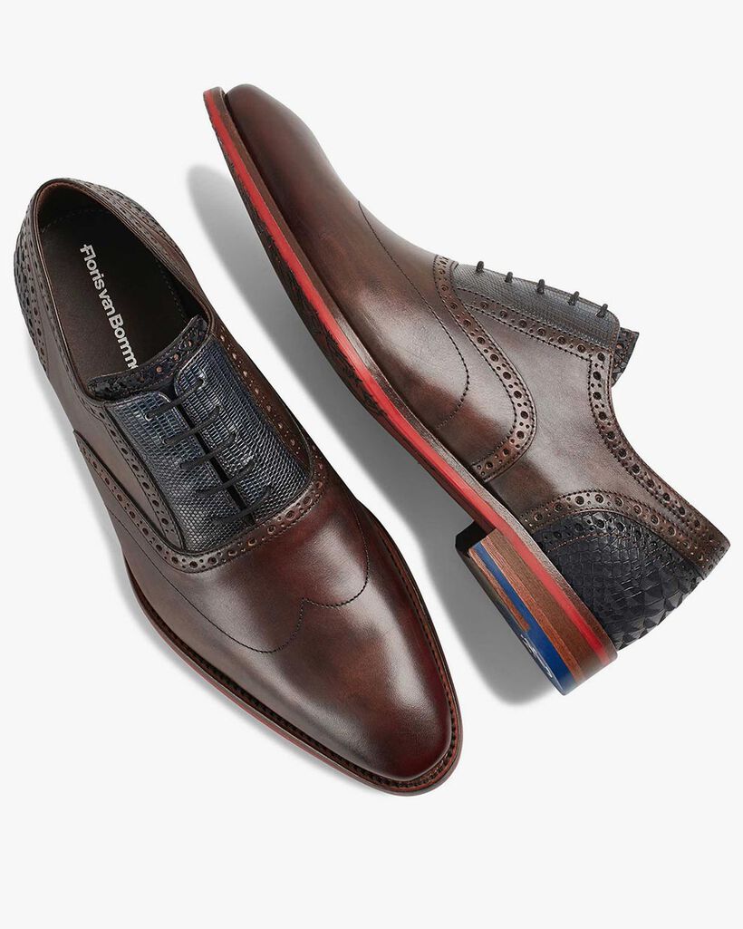 Schn&uuml;rschuh Kalbsleder dunkelbraun