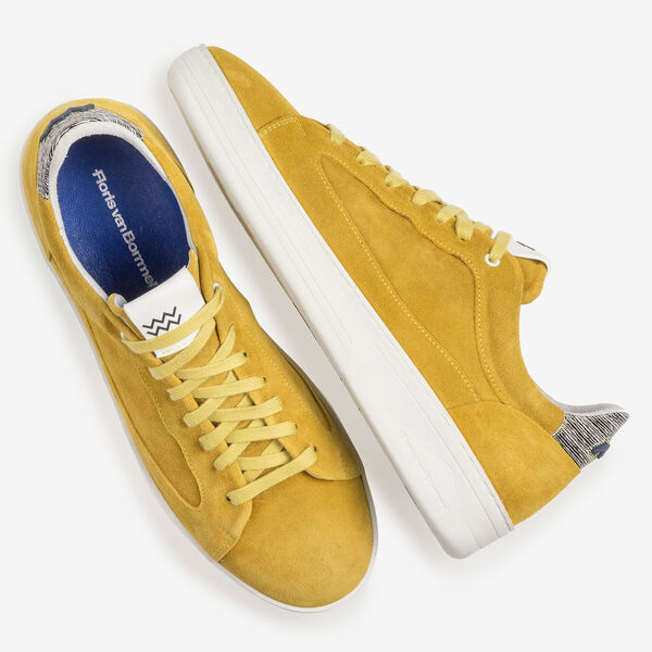 Yellow suede leather sneaker
