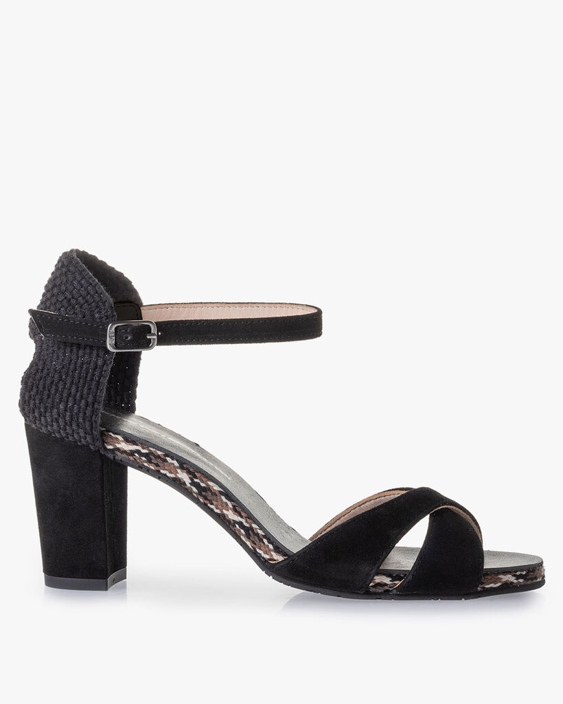 Sandale Wildleder schwarz