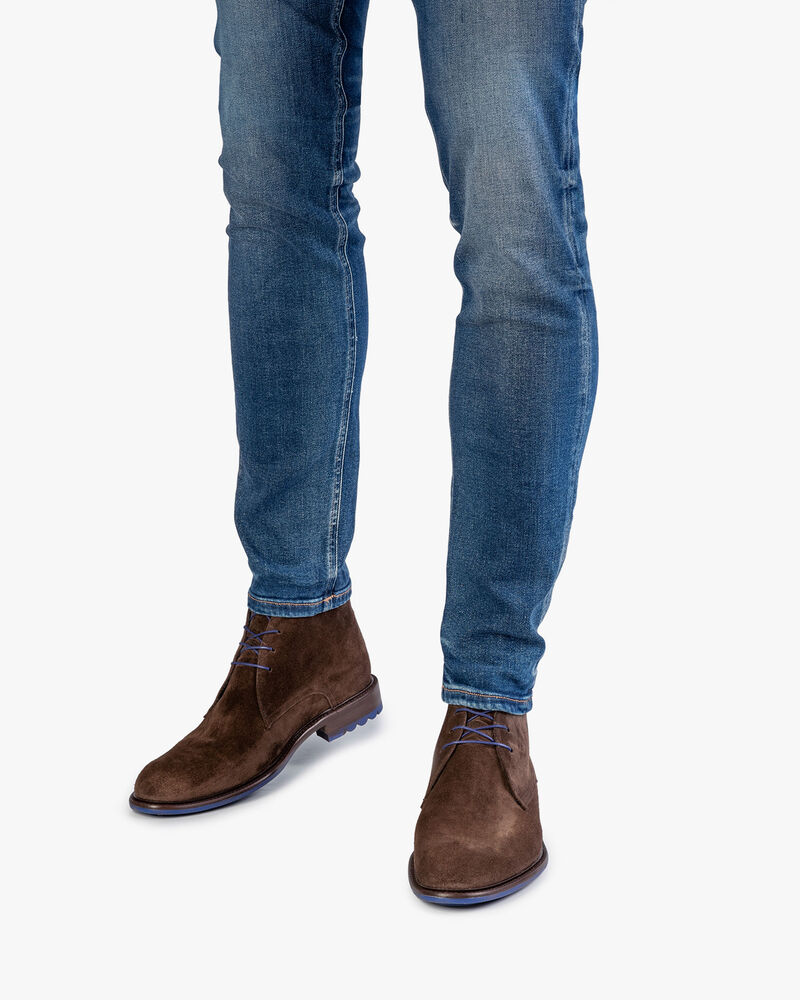 Schn&uuml;rstiefel Wildleder taupe