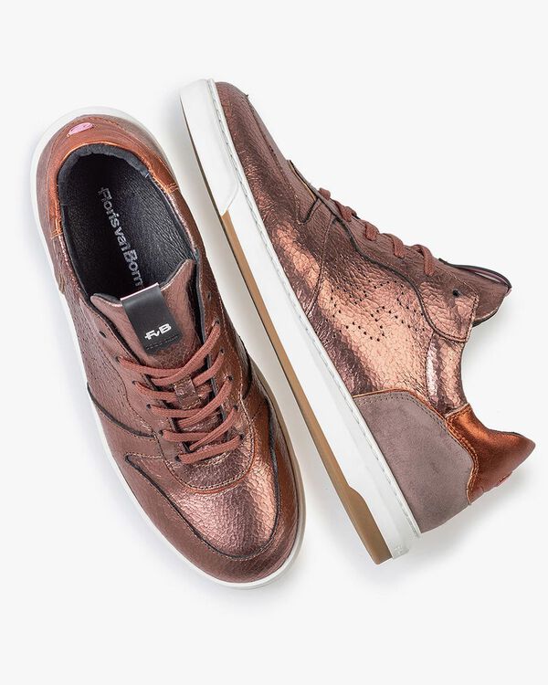 Sneaker Craquel&eacute; Leder rosa