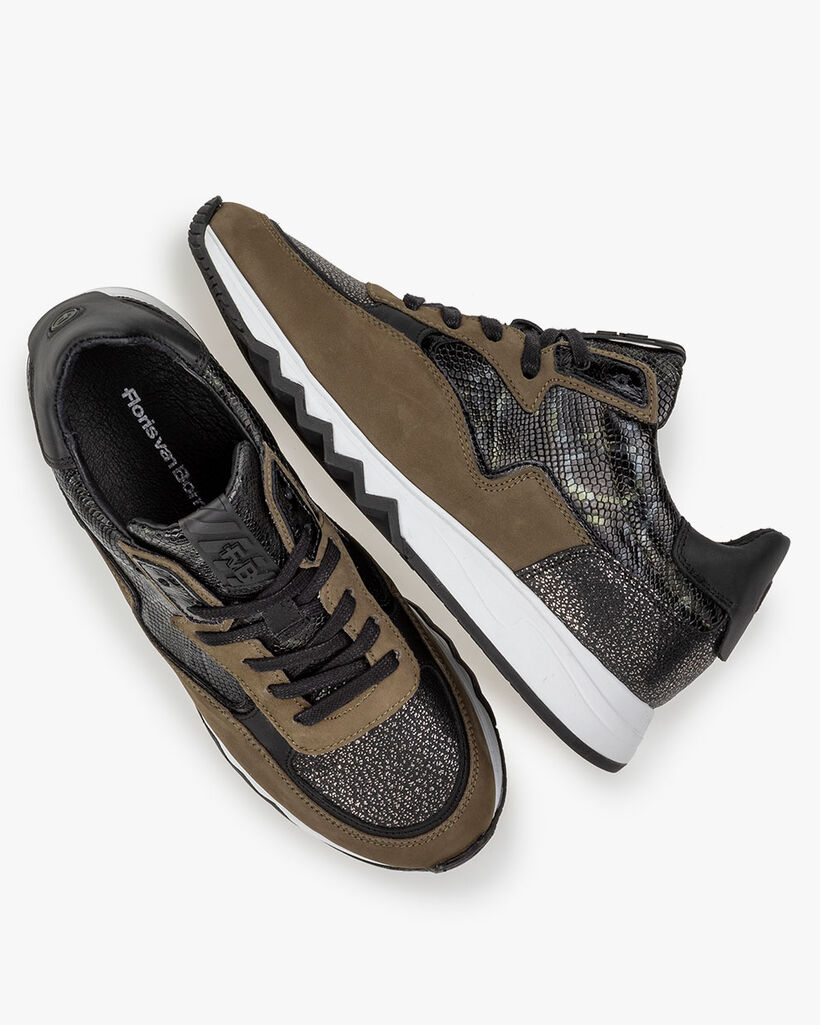 Nineti Nubukleder gr&uuml;n