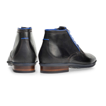 Schn&uuml;rstiefel Kalbsleder Schwarz