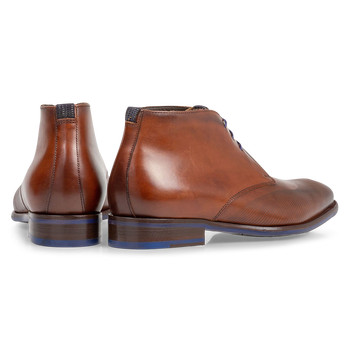 Schn&uuml;rstiefel Kalbsleder cognac