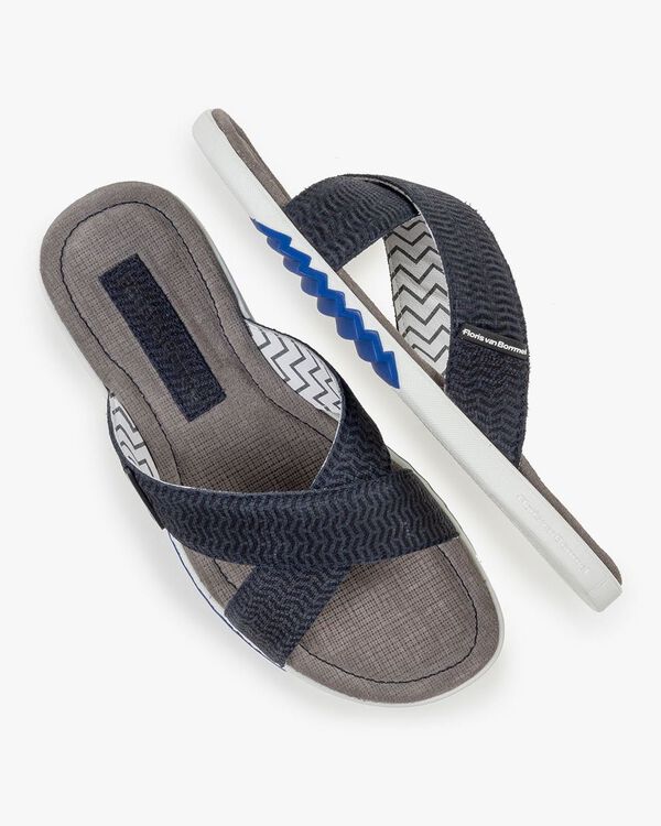 Slipper Nubukleder blau